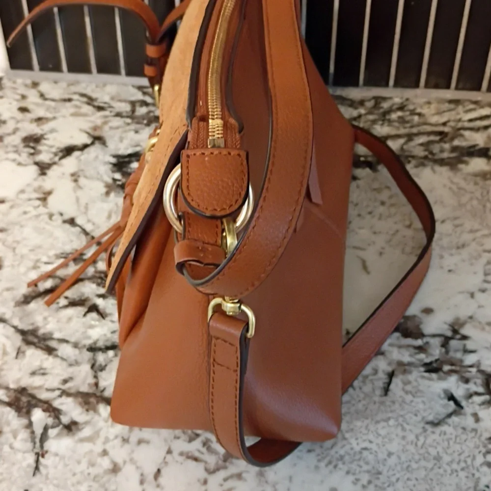 NWT See By Chloe Joan Leather Crossbody NWT In Tan - Picture 5 of 9